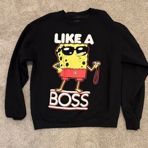 Nickelodeon Black Crewneck Sweatshirt